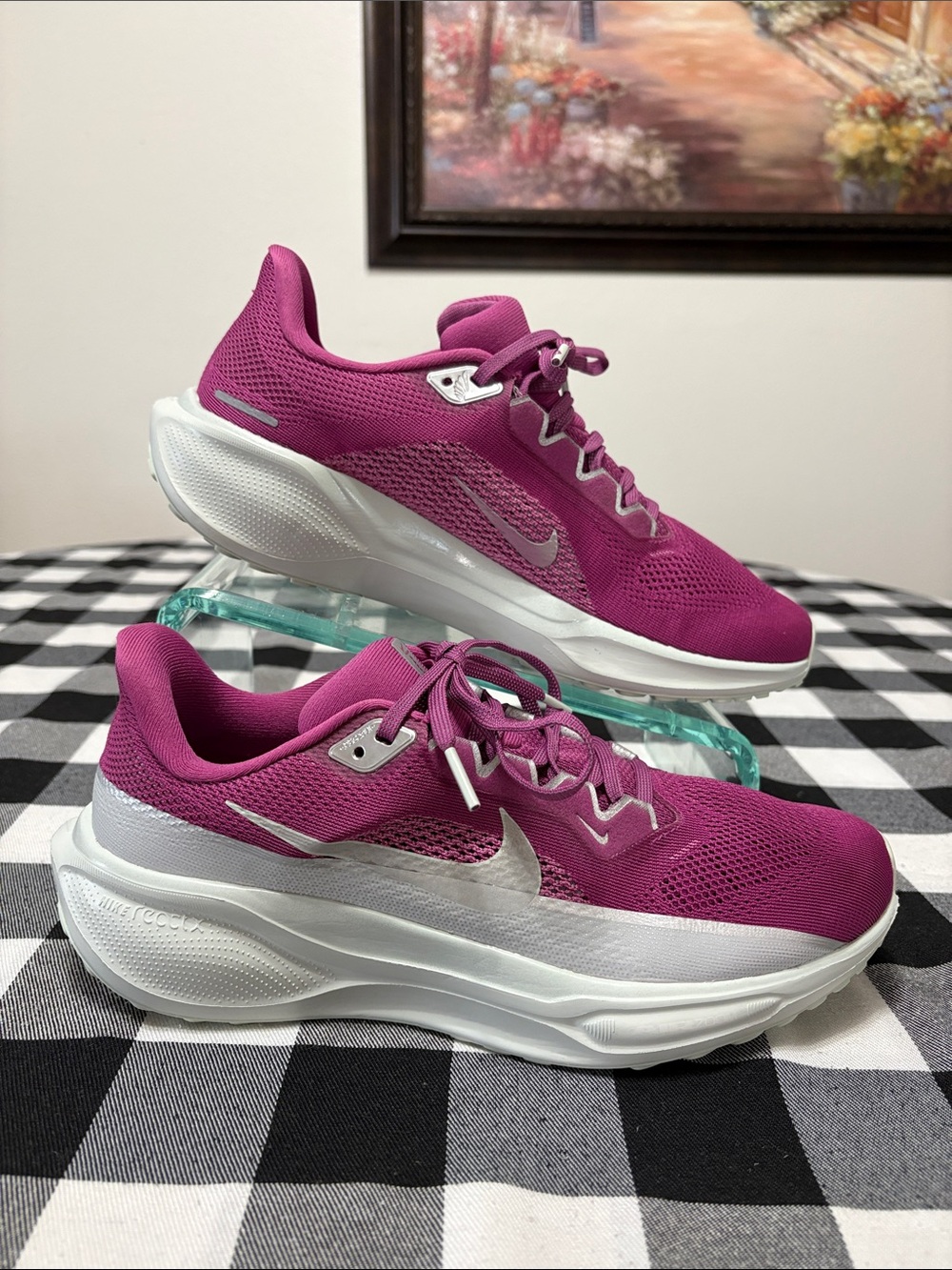 Nike Pegasus 41 Premium Running Shoes Pink Silver White FZ1626-500 Women Size 10